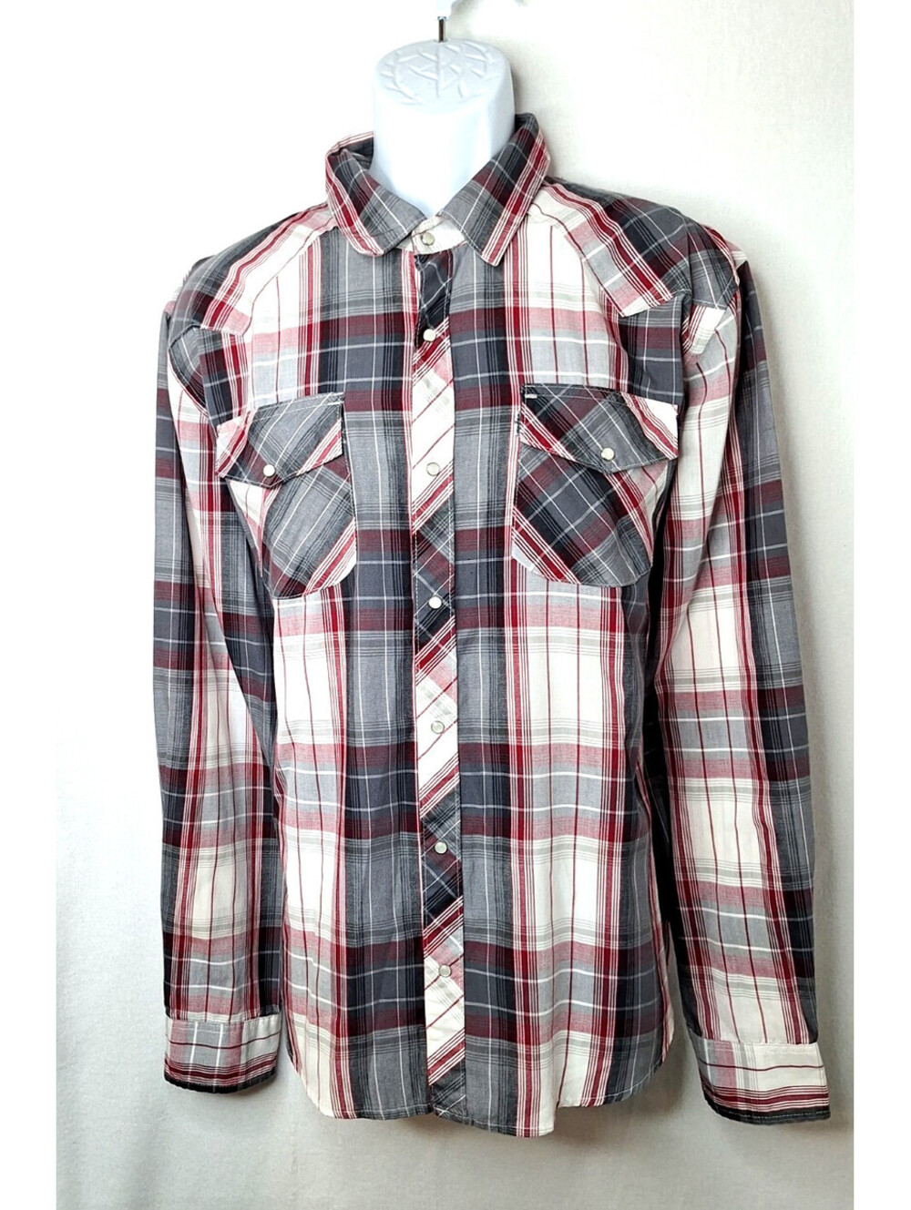 Vintage Red Tab Levi’s Pearl Snap Western Shirt Country Cowboy Rodeo Ranchwear